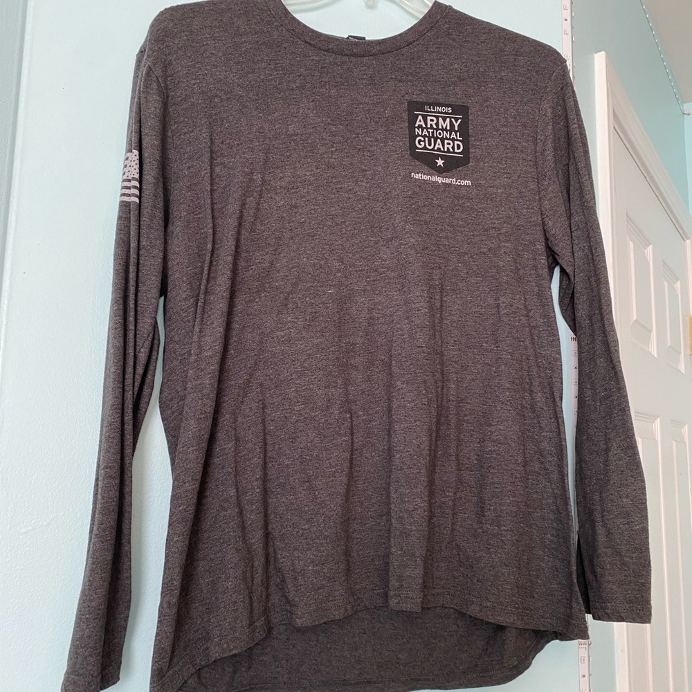 Gray Long Sleeve Army National Guard Shirt